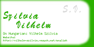 szilvia vilhelm business card